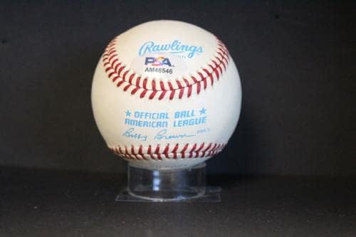 Левти Гомес Подписа Бейзболен Автограф Auto PSA/DNA AM48546 - Бейзболни топки С Автографи