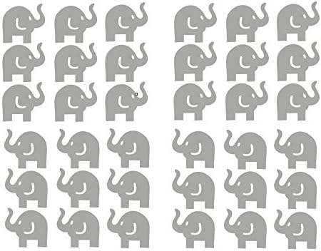 Стикер с Хубав Слон - 36 Комплекти Стенни Декоративни Стикери във формата на Слон, за Детска Спалня - Художествени Винил Сменяеми Етикети към стените на Детската ста?