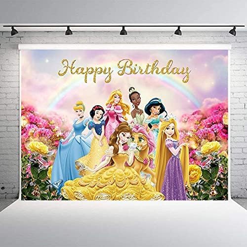 На фона на темата за принцесата, Цветен Фон за Снимки на принцеса за момиченца, на Фона на детската душа, на Фона на Рожден Ден на Принцеса (7X5 ФУТА)