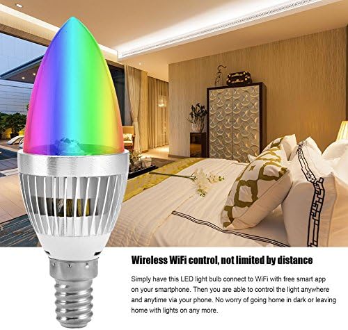 Канделябр Led крушка E14 3 W RGB Led Лампа С Дистанционно Управление с Променящ се Цвят, Свещ, електрическата Крушка, RGB Сценична лампа за Дискотеки, партита, за дома бара, п?