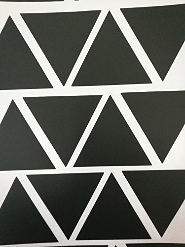 64 бр./компл. Триъгълници Стенен Декор Стикер Твърди Кухи Племенни Триъгълници Модел Етикети Vinyl Детска Стая Стикер На стената в Спалнята AM162 (черен)