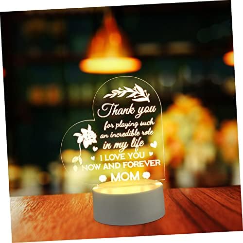 BESTOYARD 1 комплект Акрилни лека нощ Подаръци за майките В Памет на Годишнината лека нощ Декор Светодиодна Настолна Лампа Подаръци за мама и Дъщеря Подарък за Деня на М