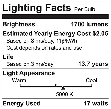 GE Lighting 34369 Led 17-ваттная (подмяна на 100 Вата), на 1750-люменная лампа А21 със Средна цокъл, Дневна светлина, 1 опаковка