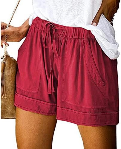 TTzhiye Шорти с отворен гръб, бельо за жени, дамски ежедневни панталони с завязками, летни панталонки с еластична талия, панталони с джобове