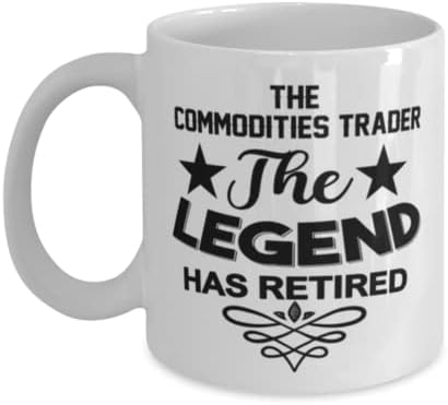 Чаша за Търговеца стоки, Легендата се пенсионирах, Нови Уникални Идеи за Подаръци за Търговеца стоки, Чаена Чаша, Чаена Чаша Бял Цвят