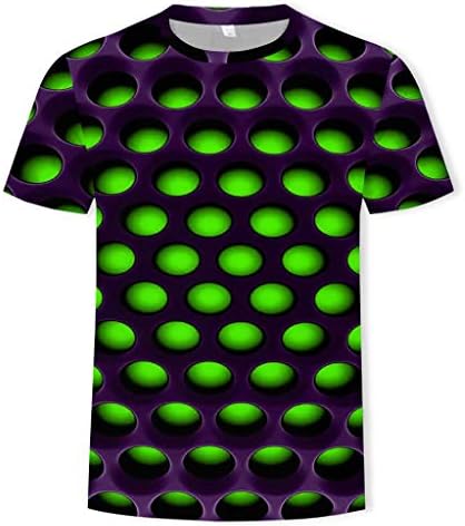 Тениска GDJGTA за мъже с 3D Печат, който е Кръгъл Отвор, Тениска с Къс Ръкав, Отгоре Блуза