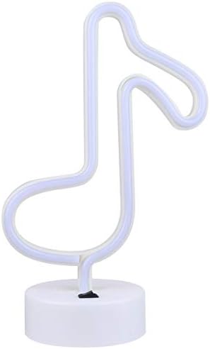 OSALADI Музикална Нота Неонови Светлини Декоративни Табели Led Лампа USB Настолен лека нощ за Декор Спални Вечерни Сувенири и Подарък За рождения Ден (Различен цвят, без батерия)