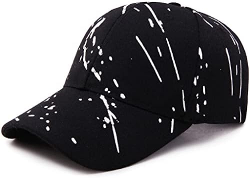 MHYFC Мъжка бейзболна шапка с графити в стил хип-Хоп, Лятна Градинска Мъжка бейзболна шапка с регулируема козирка (Цвят: черен размер: 56-60)