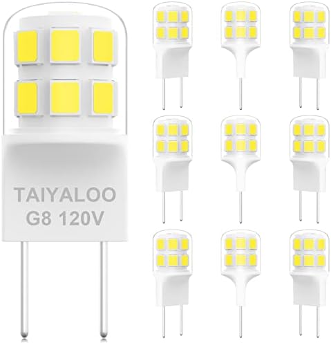 Led лампи TAIYALOO G8 с регулируема яркост, подмяна на халогенни 20 W-25 W, естествен бял 4000 К, 2-за Контакти основа тип T4 JCD, мини лампа G8 капацитет 120 за осветление под тялото, о?