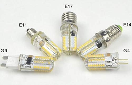 Led лампи G4 с регулируема яркост, двухконтактное основа G4 мощност от 2 W (еквивалент на смяна на халогенна крушка T3 капацитет 10-20 Вата), Топли бели силиконови LED царевица на крушка 3000K, AC110V, 64 LED 3014SMD,