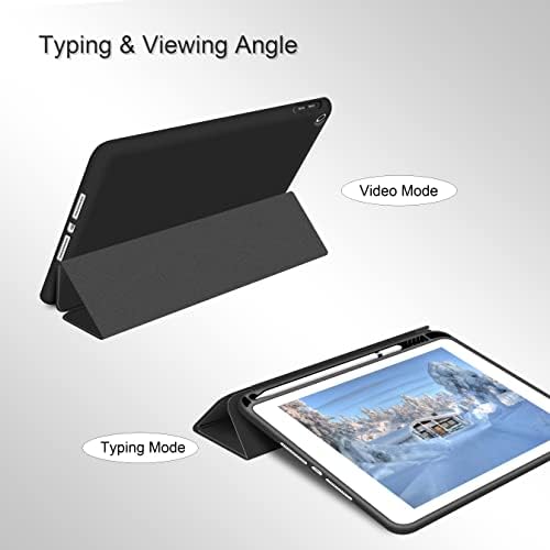 Калъф Divufus за iPad Air 3 / Pro с диагонал 10,5 см, Лек, Тънък калъф-поставка от мека TPU Trifold Smart Cover, калъф за автоматичен режим на сън /събуждане с притежател на молив за iPad Air 3-то
