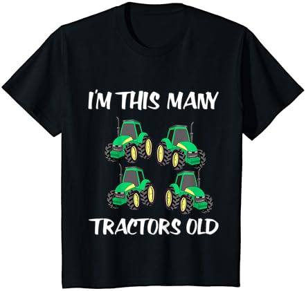 Децата, имам толкова много Трактори, Тениска за Момче на 4-ти Рожден Ден, 4 г.