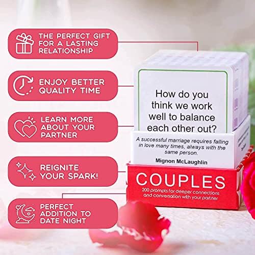 200 Чифта карти за разговори - Насладете се на най-добрите връзки и по-дълбока интимност - игра на Карти за посещения за възрастни - Забавна игра за двойки на нощ и срещ