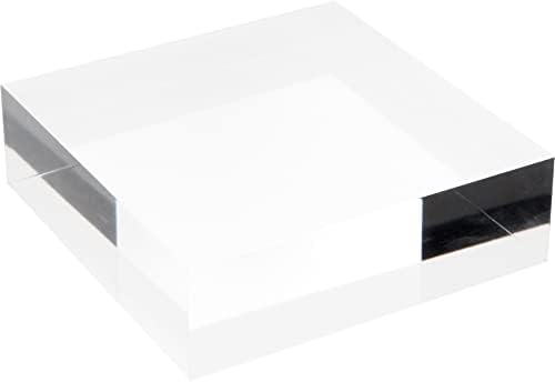 Квадратен Дисплейный блок от Прозрачен надраскване акрил Plymor, 1,5 x 6W x 6Г