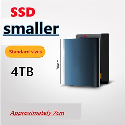 LMMDDP Typc-C Преносим твърд диск SSD Pattern 4 TB И 2 TB Външен твърд диск 1 TB 500 GB Мобилен твърд диск, USB 3.1 Външен твърд диск (Цвят: синьо размер: 500 GB)