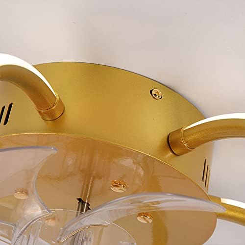 IBalody Gold 40 см Тавана лампа с вентилатор, 50 W LED Вентилатор на Тавана за стая, осветителни Тела за Спалнята, Трапезарията, Вентилатор с Плавно Регулиране на яркостта, 6-с?