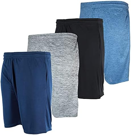 Спортни къси панталони High Energy за момчета с Джобове за баскетбол, Фитнес и спорт, Дрехи Dri-Fit, къси Панталони за момчета, 4 опаковки