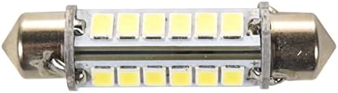 HQRP 4-Pack 41 мм Венец с 24 светодиода на SMD 2835 Led Лампа Студен Бял цвят на 360 градуса за 211-2 212-2 214-2 Подмяна на вътрешно осветление RV/Веранда + Измерител на Слънцето
