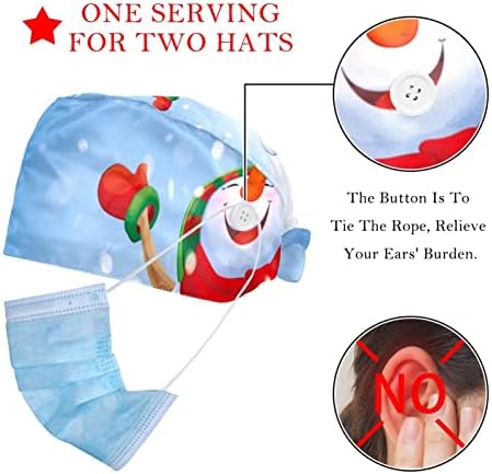 2 Опаковане на най-Готините Коледни Работни кепок на Дядо Коледа за каране на мотоциклет с превръзка на главата, за жени и мъже, шапка-Тюрбан с начесом