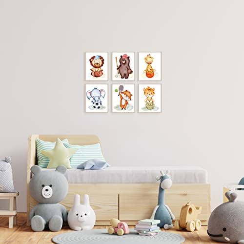 Детска с щампи на животни в стил сафари - Рисунки по стените в детската стая с животни, Бебешки отпечатъци в стил Сафари - Декор на детска стая с животни, Рисунки по стените на малките момчета - Животни зоологическата