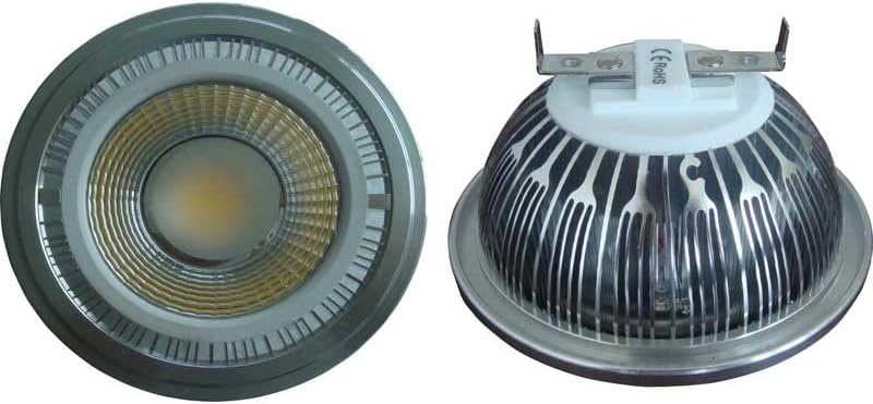 AGIPS Лампи широк напрежение 4 бр./лот Затемняющий led прожектор AR111 9 W AC110/230 В G53 led прожектор Кристален лампа Битови лампи (Цвят: OneColor, размер: 9 W 110-130 В)