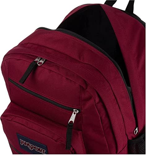 Голяма ученическа раница JanSport - Училищна чанта за книги, за пътуване или работа с 15-инчов отделение за лаптоп (Burgunday)