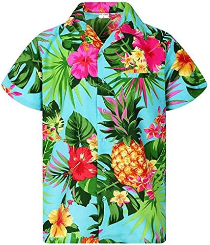 Мъжки Ежедневни Хавайска Риза Летни Тропически Плаж Риза За Боулинг С Къс Ръкав Ретро Плажна Риза с Копчета С Цветен Модел