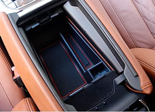 Eppar Нов Защитен Централна кутия за съхранение, която е Съвместима с BMW X5 G05 2019-2022 (черен)