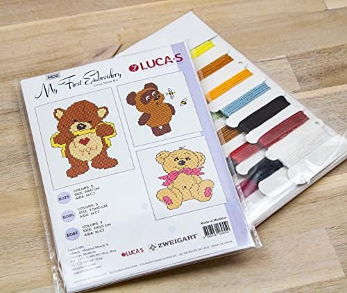 Комплект за бродиране кръст, за начинаещи Luca-S - Моята Първа Бродерия, Комплект за бродиране за деца