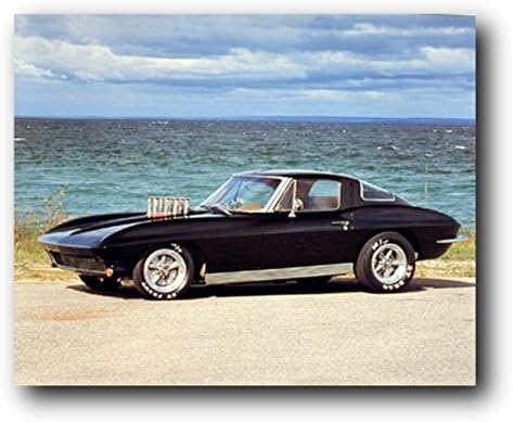 Галерия Импактных Плакати 1963 Corvette Coupe Класически Ретро Автомобили Художествен Плакат С Принтом За декора на Стените (16x20)