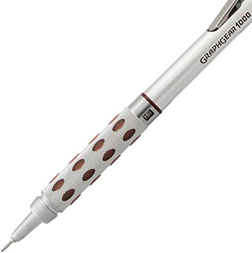 Автоматичен молив за рисуване Pentel GraphGear 1000 (0,3 мм) с черни акценти, 1 парче (PG1013G) и Сменяеми гумичка за механични моливи, 3 туби за опаковки, 4 ластика в епруветка