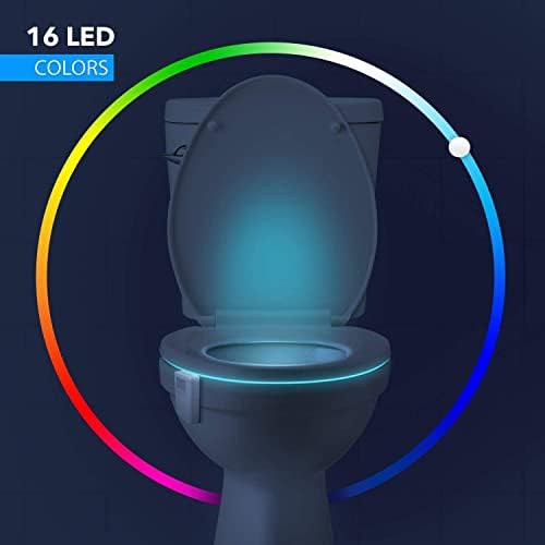 Лека нощ за тоалетна Aomofun - 16 цвята, Активируемый сензор за движение, led нощна светлина за баня с чаша - Готини Забавни джаджи за дома и пълнител за отглеждане - Уникален подарък за мъже, бащи, момчета, деца и