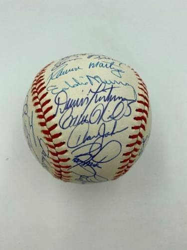 1991 Бейзбол екип на All Star Game Подписа бейзболни топки Тони Гвинна, Бари Ларкина , Еди Мъри с автограф