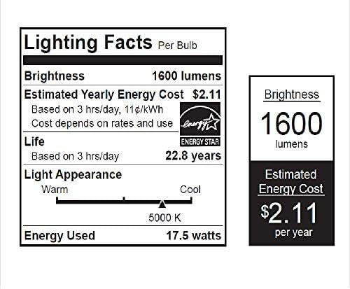 Led лампи Feit Electric A19 мощност 100 Вата в изражение, led лампи, с регулируема яркост, 3000 До ярко-бяло, 1600 Лумена, живот на 22 години, CRI90, посочени в UL, 2 опаковки, OM100DM/930CA /2