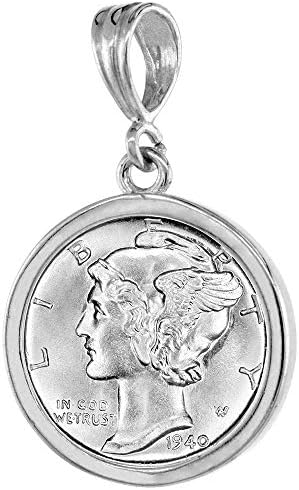 Bezel от Сребро с десятицентовиком 18 мм За монети С Квадратен ръб върху обратната страна На Монета номинална стойност от 10 цента В Комплекта не е включен