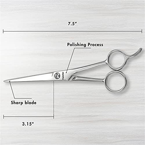 7,5-инчов ножица за подстригване на коса, професионални ножици за подстригване на коса FUMETAX от висококачествена неръждаема стомана, выкованные и шийн finish ръчно