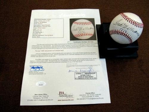 Тед Уилямс Бостън Ред Сокс Копито Подписа Auto Ретро Калъф за бейзбол 60-70-те години на Jsa Case - Бейзболни топки с автографи