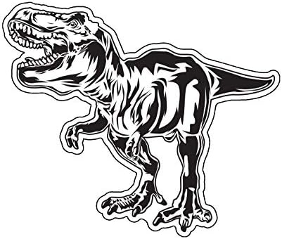Стикер WickedGoodz T-Rex - Стикер върху бронята с динозавром - идеална за преносими компютри, Тумблеров, Прозорци, Автомобили, Камиони, стени