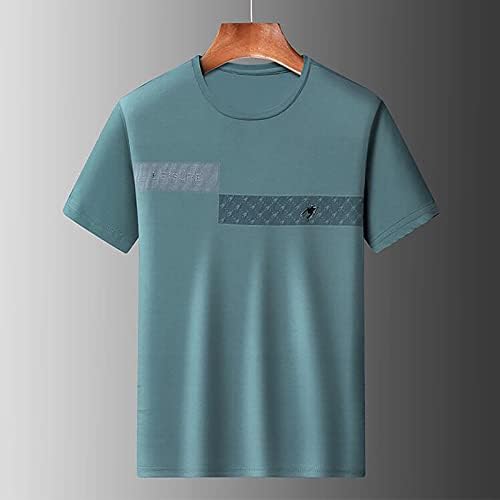 Летни Тениски Ризи за Мъже, Мъжки Спортни Риза С Къс Ръкав Fast Silk Sports Gym Дебели Памучни Тениски за Мъже