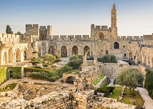 Плат BELECO 7x5ft Стария град на Йерусалим, на Фона на Израелската Кулата на Давид Фон Кулата на Давид Древните Руини на Исторически Места на Фона на Тапети Декор Ерусали