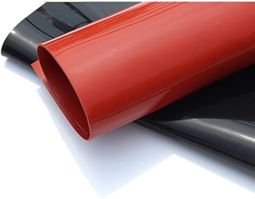Размер на листа силиконов каучук 50x50 см, дебелина 1/1.5/2 /3/4/5 мм Гумена подложка червен или черен цвят, оборудване запечатване на уплътнението, тънка дъска (Цвят: черве?