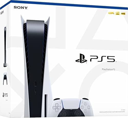Дискова версия на Playstation 5 за конзолата PS5 - Допълнителен контролер, 4K-ТВ за игри, 120 Hz. Изход 8K, 16GB. GDDR6, твърд диск обем 825 GB, WiFi 6, Bluetooth 5.1 ~