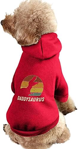 Даддизавр, Облекло за Кучета с Динозавром, Зимни Блузи за Домашни Любимци, Меки и Топли Блузи за Малки до Средни Кучета