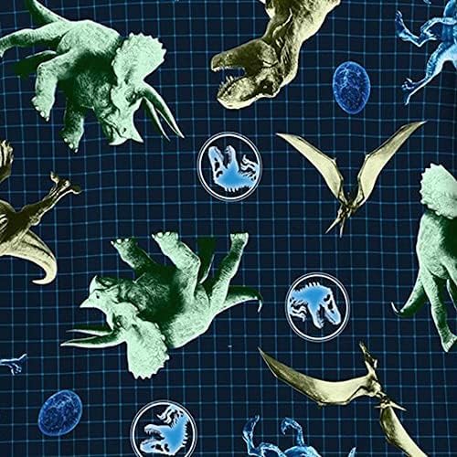 Топъл комплект от 2 теми с динозавром Тираннозавром за момчета (6-7 години) Синьо