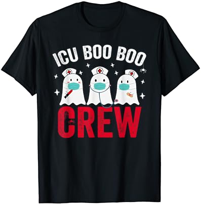 Костюм в интензивното Отделение на Хелоуин, за Жени И За Мъже, тениски с Духа на медицинска Сестра в интензивното Отделение Boo Boo Crew