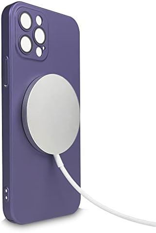 Ултра тънък калъф YEMODO за iPhone 12 Pro Slim Fit Hard PC Калъф за телефон iPhone 12 Pro 6,1 с удобен изземване, [Съвместим с Magsafe] [Пълна защита на капака на камерата] Лилаво