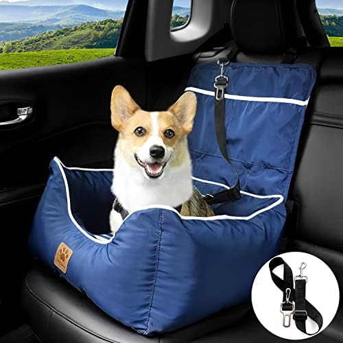 Столче за кола за кучета Pmpete, седалка-седалка с подлакътници за кученца, Двустранен переноска-легло за малки и средни домашни любимци, водонепроницаемое седалка-се